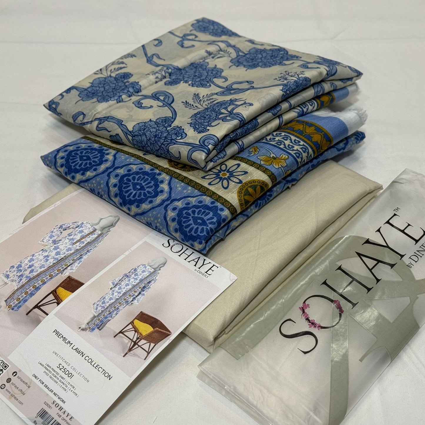 Sohaye By Diner's Lawn Printed 3Piece D-001