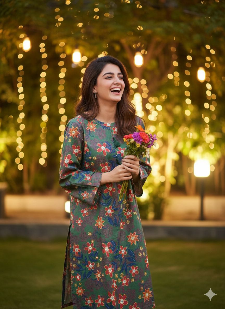 Elaf Stitched Lawn 2Piece D-002