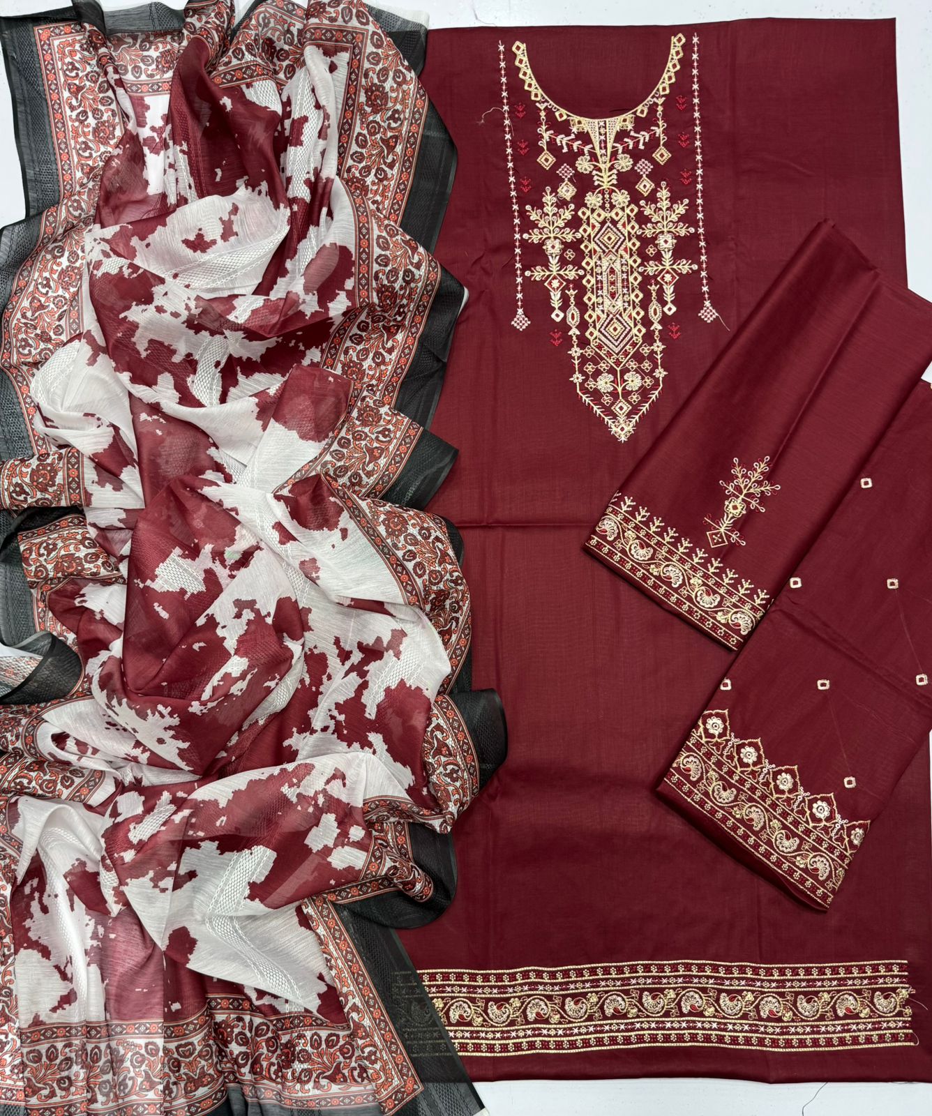 MAYA Lawn Embroidered 3Piece