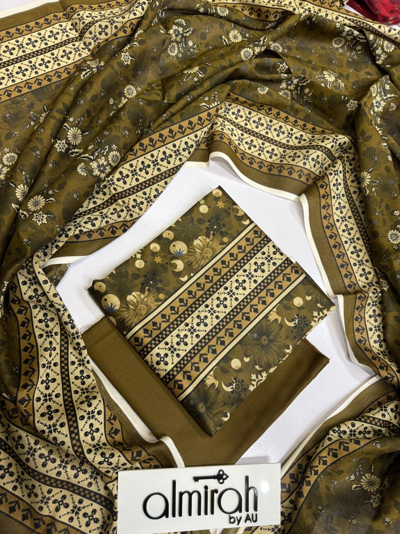 Almirah By AU Lawn Printed 3Piece D-008