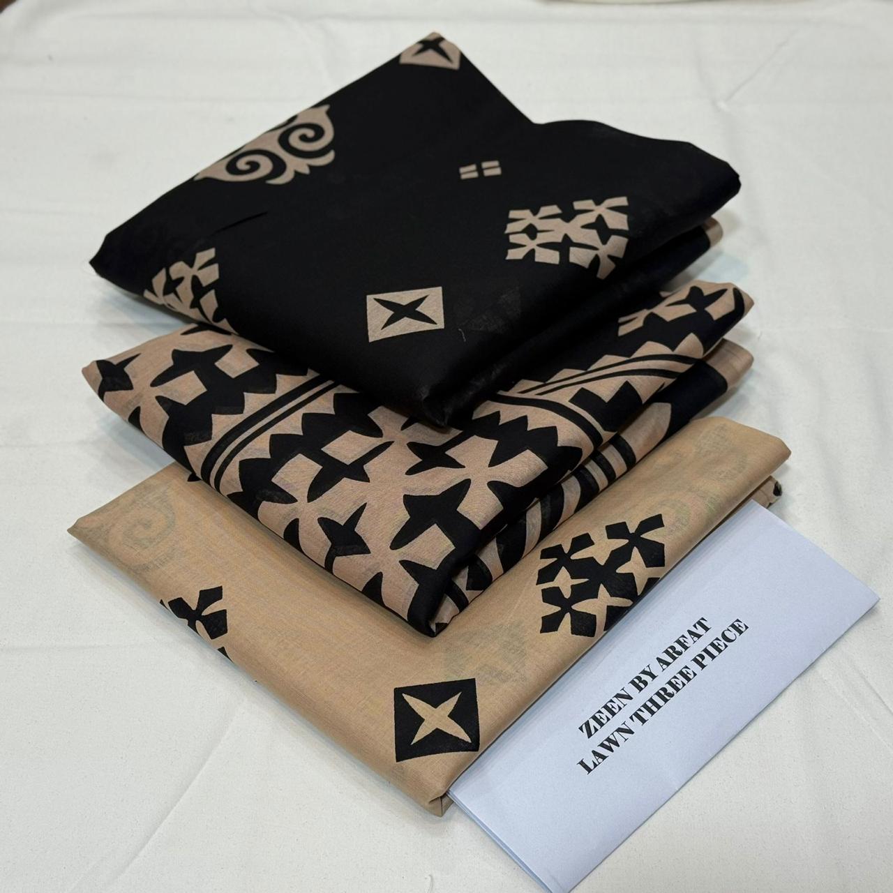 Zeen lawn 3piece D007
