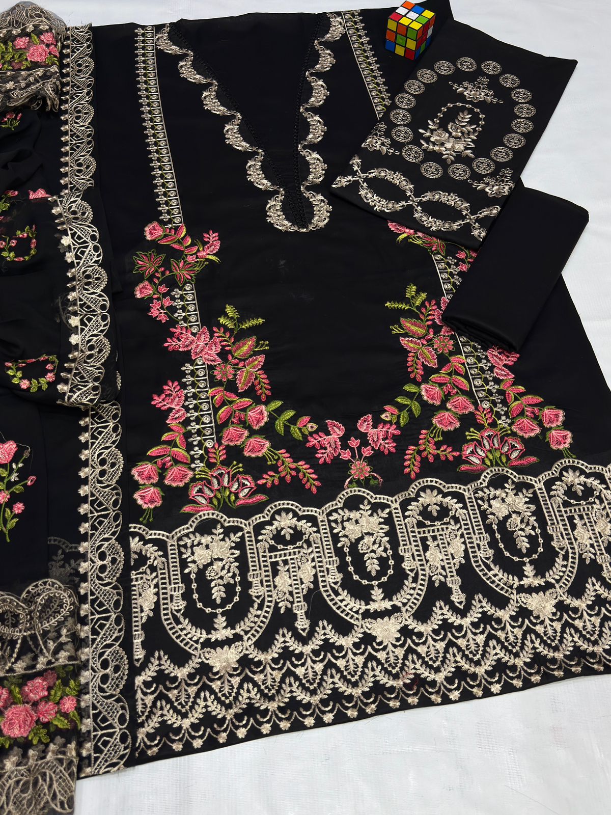 ELAF Embroidered 3piece D001