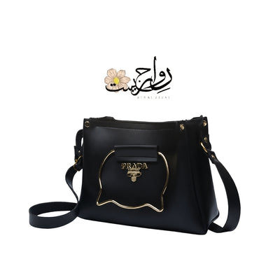 Black Cat Handle Handbag for Girls & Ladies Adjustable Strap