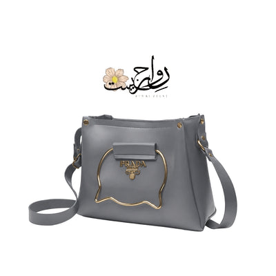 Grey Cat Handle Handbag for Girls & Ladies Adjustable Strap