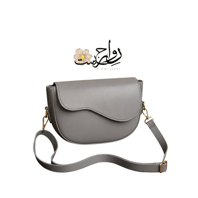 Grey Wavy Shoulder Bag – Trendy Crossbody Bag for Women