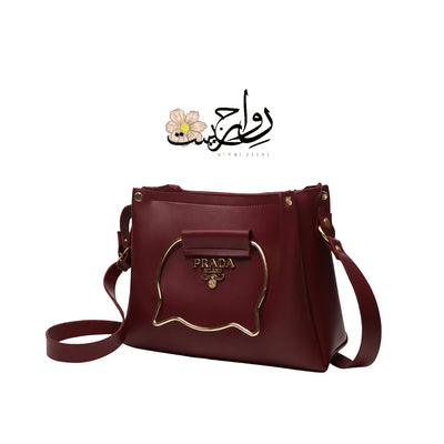 Maroon Cat Handle Handbag for Girls & Ladies Adjustable Strap