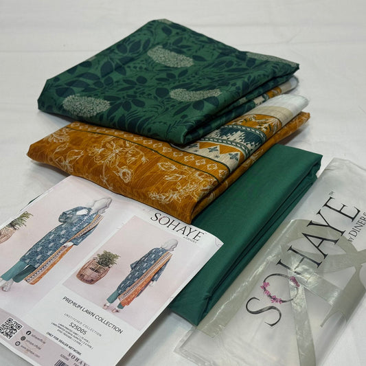 Sohaye By Diner's Lawn Printed 3Piece D-011