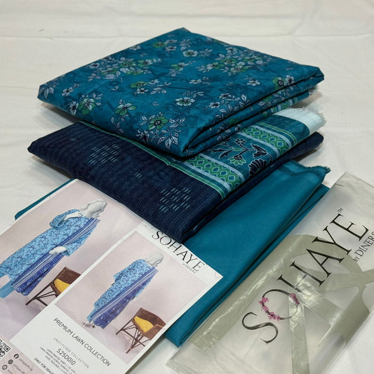 Sohaye By Diner's Lawn Printed 3Piece D-003