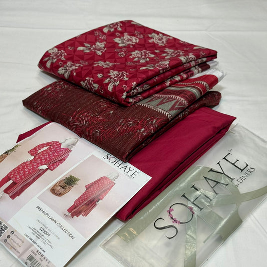 Sohaye By Diner's Lawn Printed 3Piece D-007