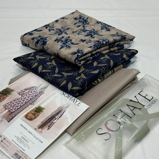 Sohaye By Diner's Lawn Printed 3Piece D-005