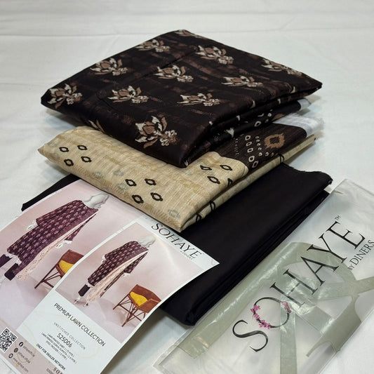 Sohaye By Diner's Lawn Printed 3Piece D-006