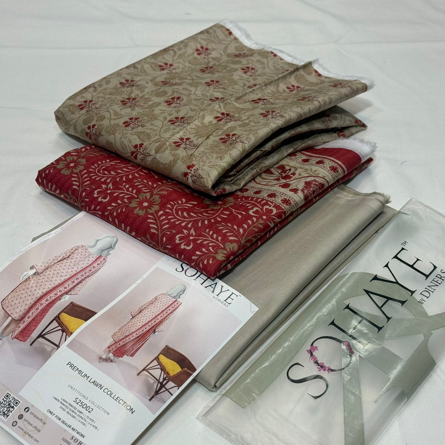 Sohaye By Diner's Lawn Printed 3Piece D-010