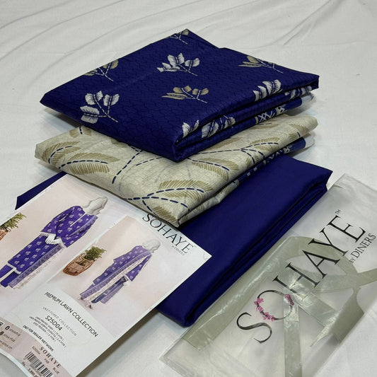 Sohaye By Diner's Lawn Printed 3Piece D-008