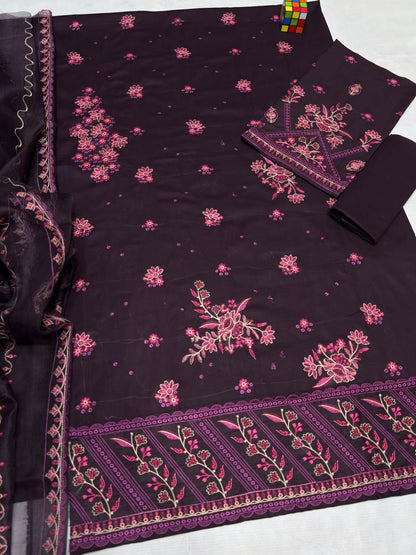 Serene Lawn Embroidered 3Piece D-001