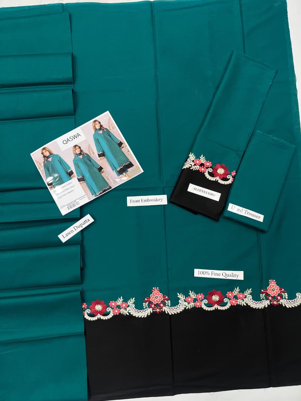 Qaswa Lawn Embroidered 2Piece D-002