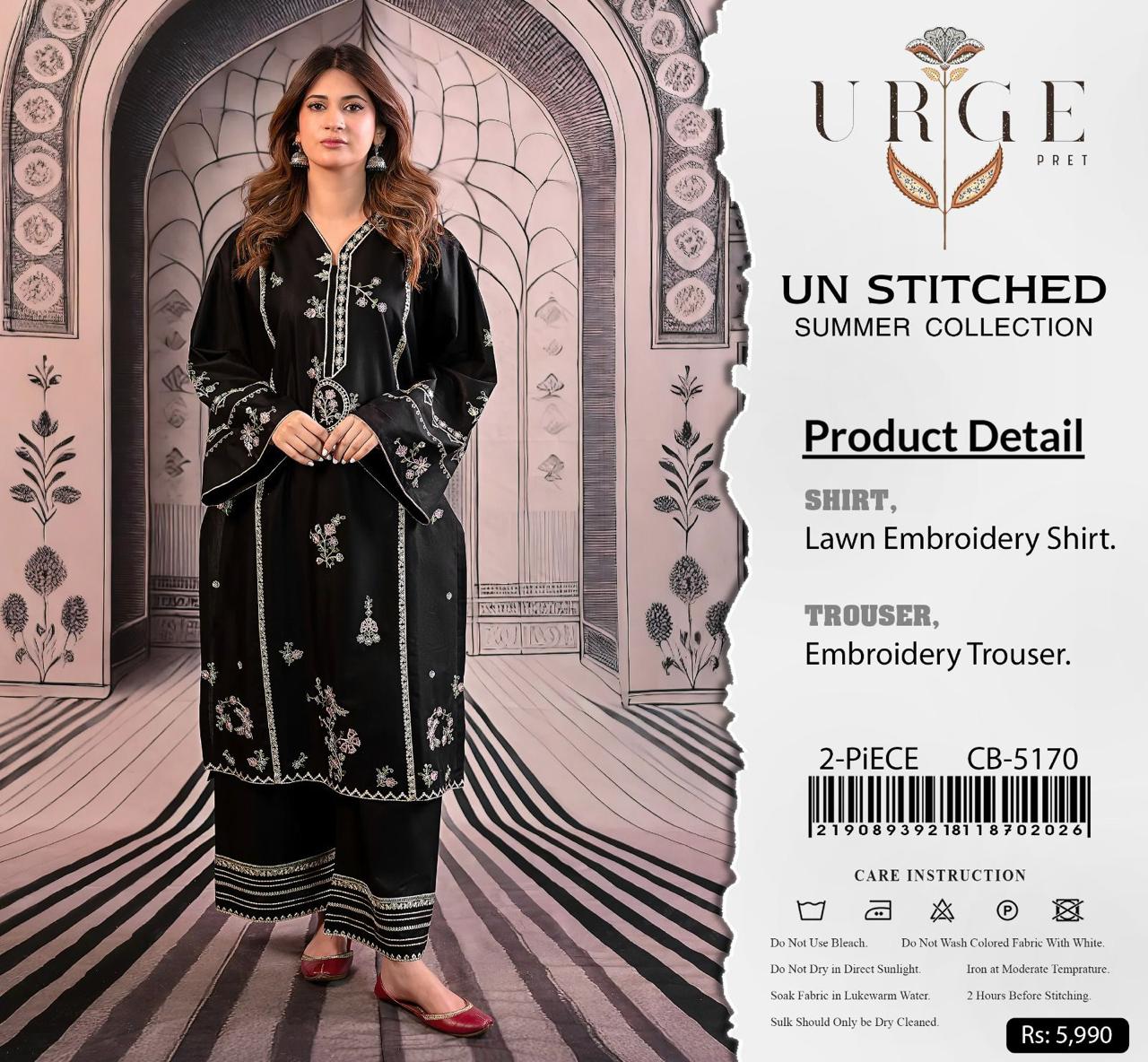 Urge Lawn Embroidered 2Piece D-5170