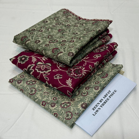 Zeen Printed Lawn Unstitched 3Piece D-014