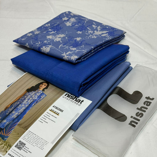 Nishat Printed Unstitched Lawn 3Piece D-001