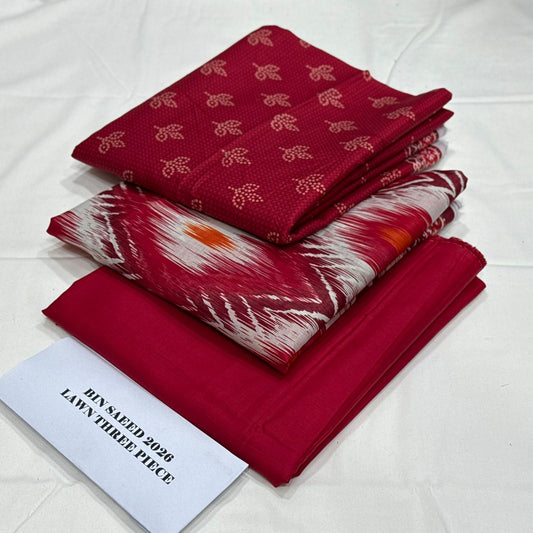 Bin Saeed Printed Lawn 3Piece D-019