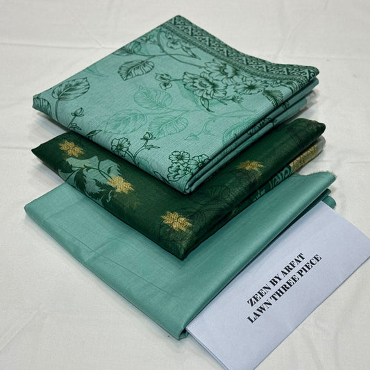 Zeen Printed Lawn Unstitched 3Piece D-090