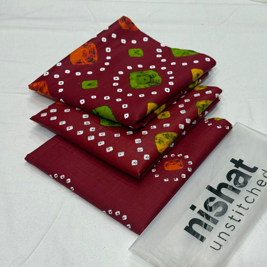 Nishat Printed Unstitched Lawn 3Piece D-018