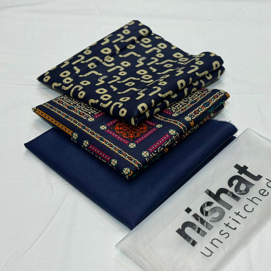 Nishat Printed Unstitched Lawn 3Piece D-026