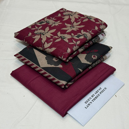 Zeen Printed Lawn Unstitched 3Piece D-095