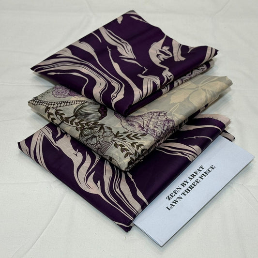 Zeen Printed Lawn Unstitched 3Piece D-100