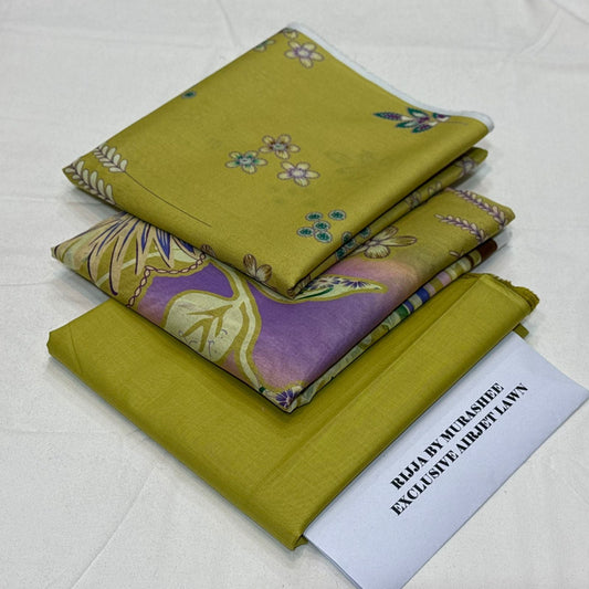 Bin Saeed Printed Lawn 3Piece D-018