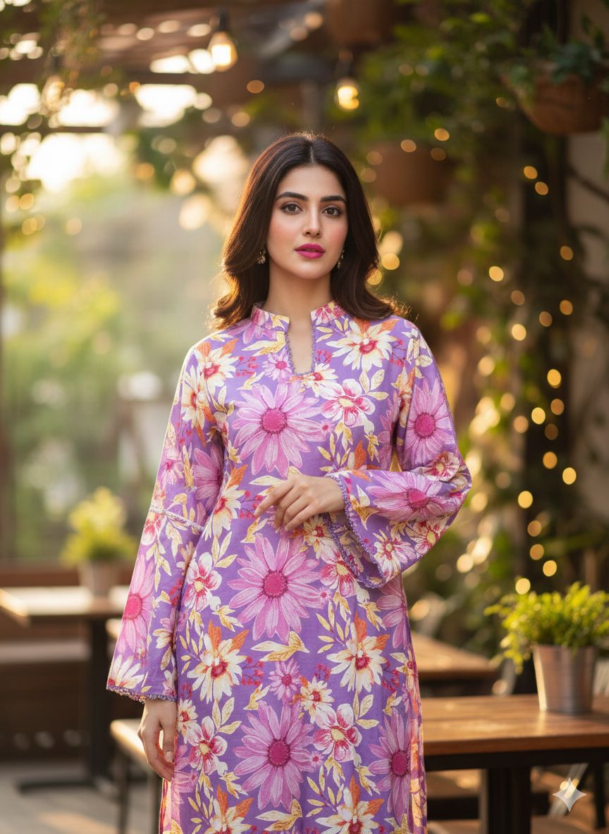 Elaf Stitched Lawn 2Piece D-005