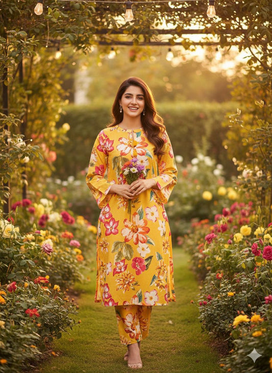 Elaf Stitched Lawn 2Piece D-003