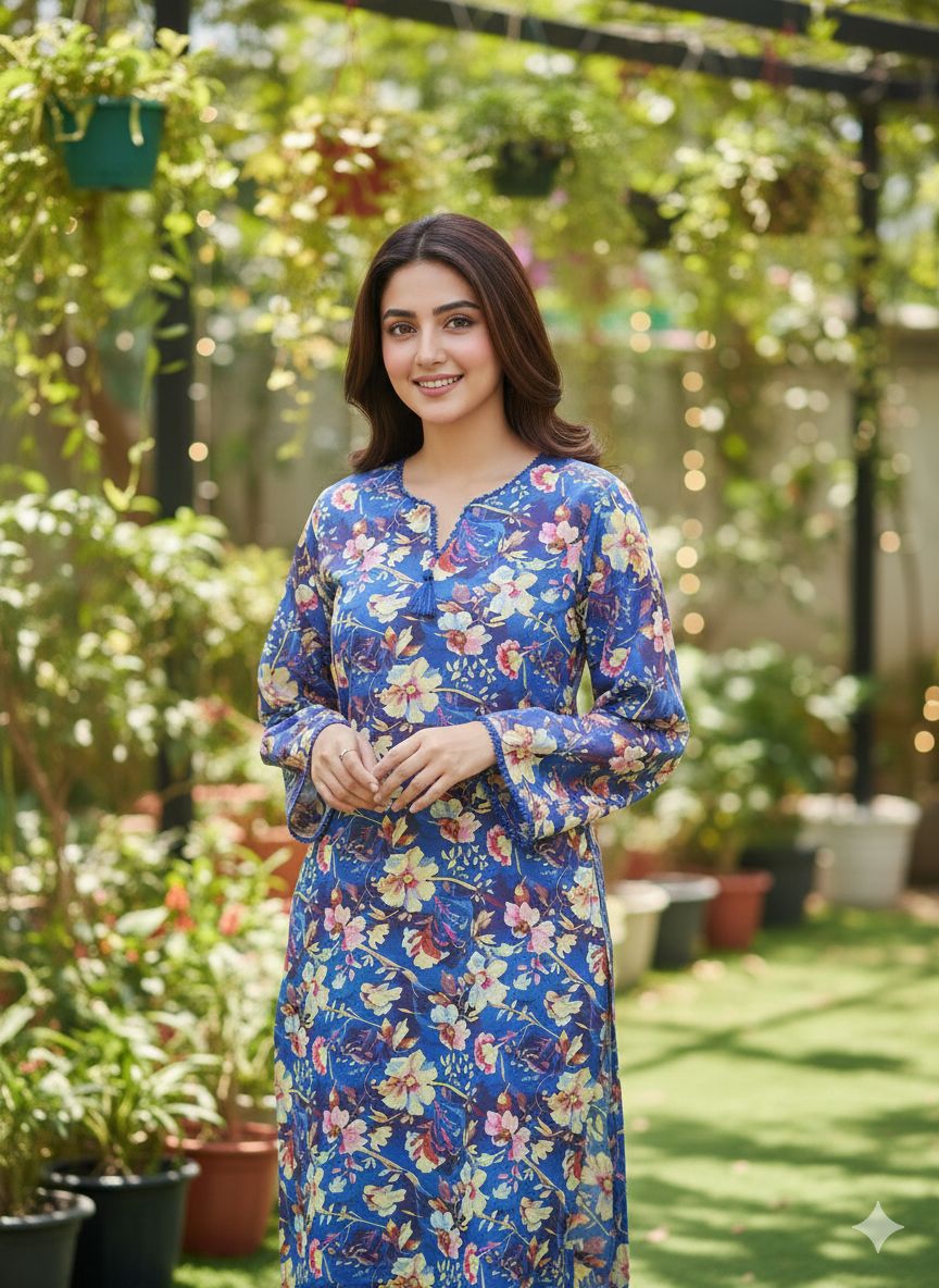 Elaf Stitched Lawn 2Piece D-006