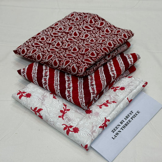 Zeen Printed Lawn Unstitched 3Piece D-108