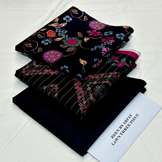 Zeen Printed Lawn Unstitched 3Piece D-115