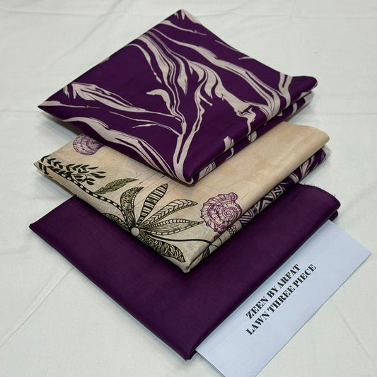 Zeen Printed Lawn Unstitched 3Piece D-123