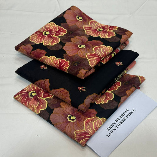 Zeen Printed Lawn Unstitched 3Piece D-131