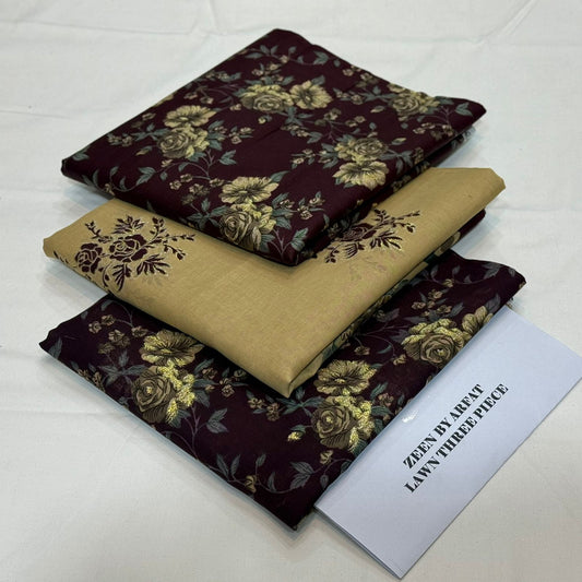 Zeen Printed Lawn Unstitched 3Piece D-134