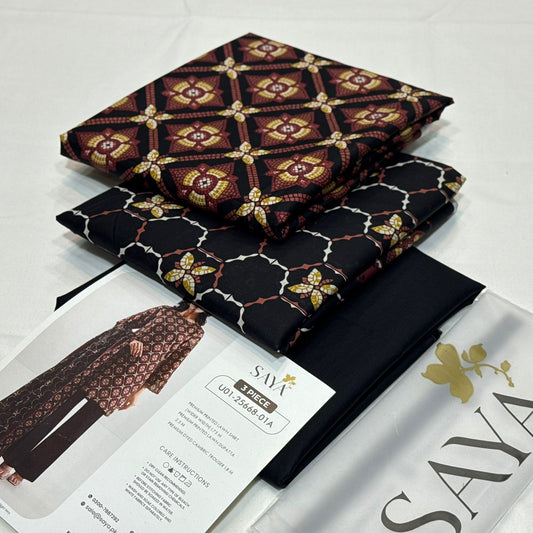 SAYA Printed Lawn 3Piece D-003