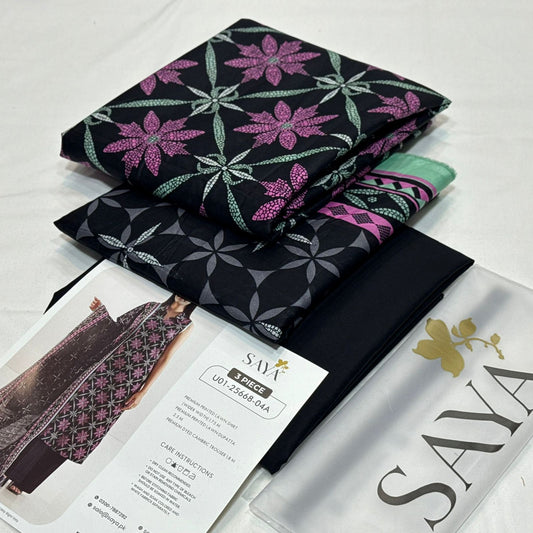 SAYA Printed Lawn 3Piece D-002