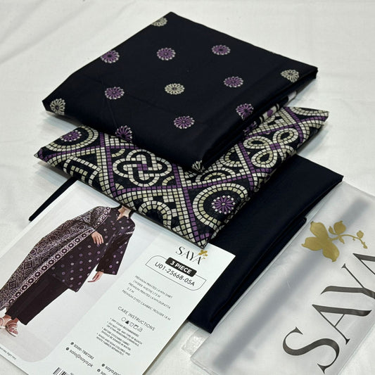 SAYA Printed Lawn 3Piece D-007