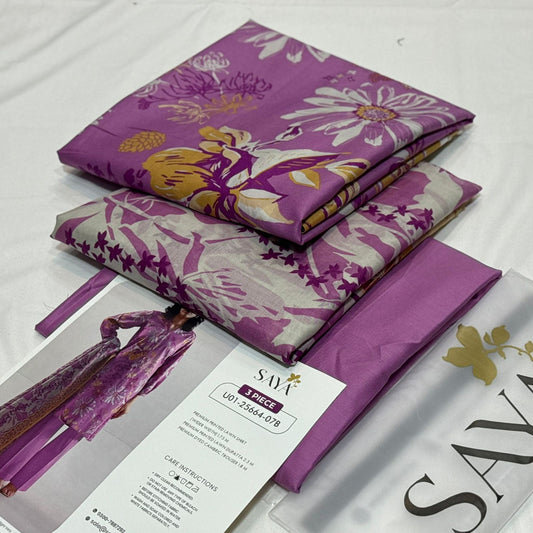 SAYA Printed Lawn 3Piece D-011