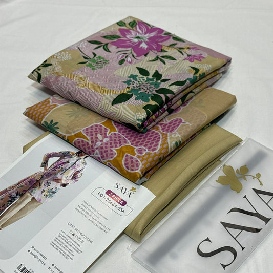 SAYA Printed Lawn 3Piece D-012