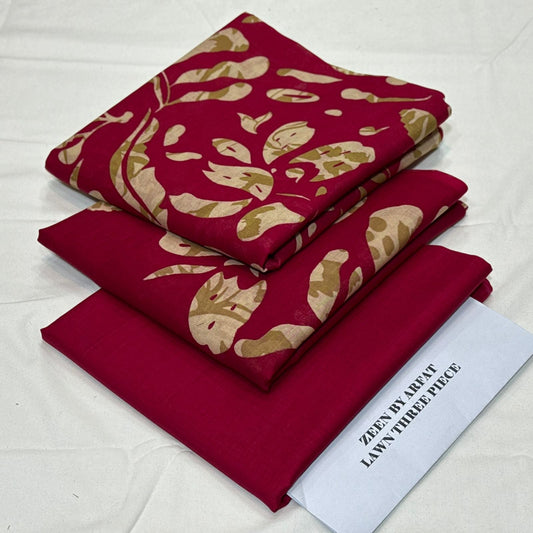 Zeen Printed Lawn Unstitched 3Piece D-137