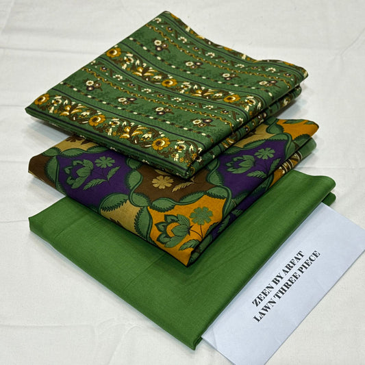 Zeen Printed Lawn Unstitched 3Piece D-138