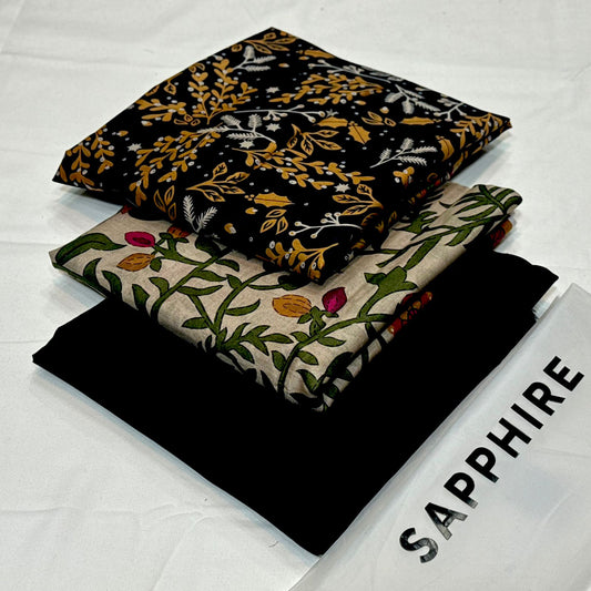 Sapphire Printed Lawn 3Piece D-001