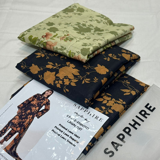 Sapphire Printed Lawn 3Piece D-006