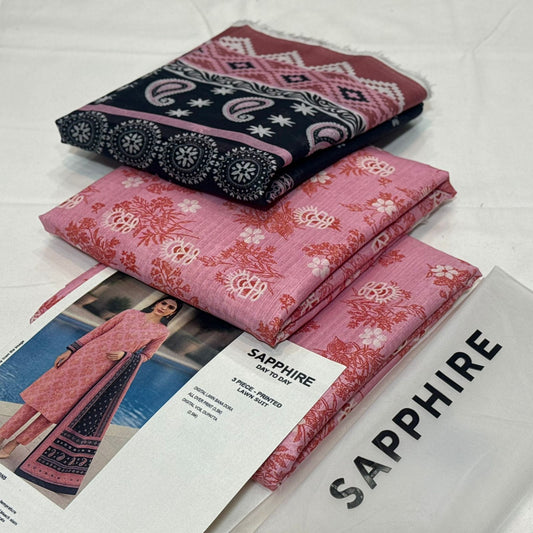 Sapphire Printed Lawn 3Piece D-014