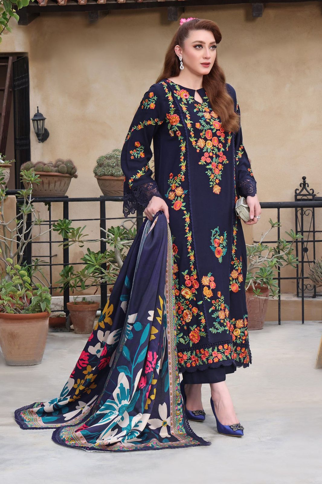 ANEELA  Lawn Embroidered 3Piece