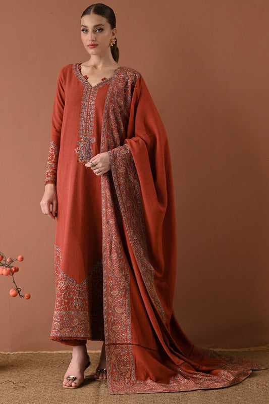 batik embroidered 3pc