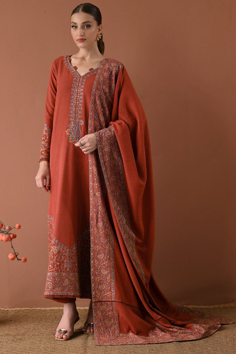 batik embroidered 3pc